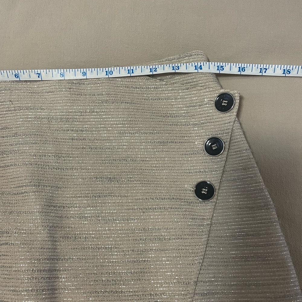 Ted Baker Skirt light grey metallic size 2 - Picture 8 of 11